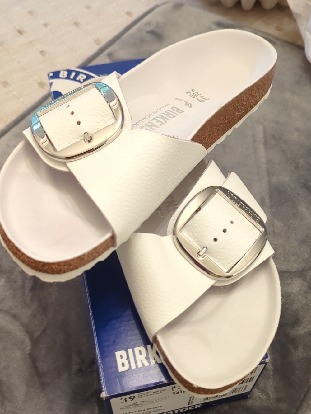 Birkenstock Madrid Big Buckle White Size 39